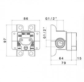 Прихована монтажна частина змішувача для душу Vema V0000200000