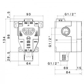 Скрытая монтажная часть смесителя для душа Vema V0000100000
