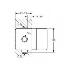 Скрытая монтажная часть смесителя для ванны и душа Kludi Pure&Easy 38636