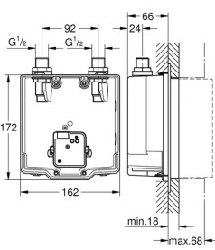 Прихований монтажний блок змішувача для раковини Grohe Eurosmart Cosmopolitan E 36339001