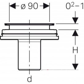 Слив для душевого поддона Geberit d90 без сифона с пробкой сливного отверстия глянцевый хром 150.592.21.1