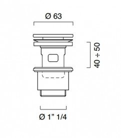 Злив для раковини Catalano з переливом латунь колір золото 5PDSC00