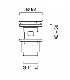 Слив для раковины Catalano с переливом латунь цвет хром 5PCSC00