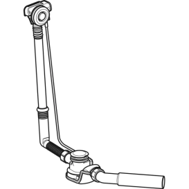 Слив-перелив для ванны Geberit d52 с кнопкой PushControl декоративным комплектом и соединительным коленом глянцевый хром 150.757.21.6