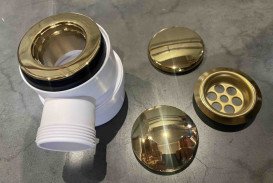 Злив-перелив для ванни McAlpine клік-клак золото HC2600CL-GOLD-PVD