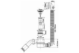 Слив-перелив для ванны McAlpine клик-клак с наполнением черный HCN2600CC-15MM-MB