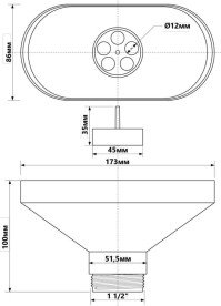 Сливная воронка для сифона для бойлера McAlpine овальная 1½ FUNNEL-B