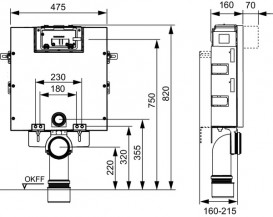 Зливний бачок для підвісного унітазу TECE TECEbox білий 9375000