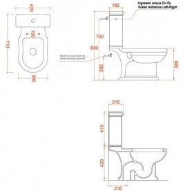 Зливний бачок для унітазу ArtCeram Hermitage кераміка білий HEC001 01;00