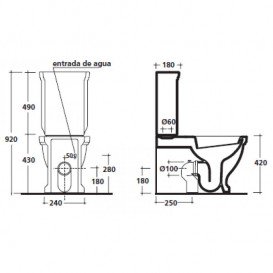 Зливний бачок для унітазу Galassia Ethos зовнішній білий 8490
