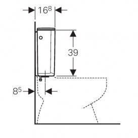 Зливний бачок для унітазу Geberit AP128 подвійний змив білий 128.309.11.5