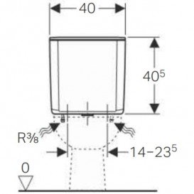 Зливний бачок для унітазу Geberit AP128 подвійний змив білий 128.309.11.5