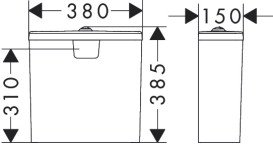 Сливной бачок для унитаза Hansgrohe керамика белый 60110450
