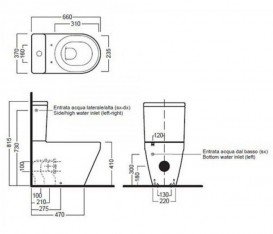 Зливний бачок для унітазу Hatria Erika Pro Q підведення води збоку білий YXGR01