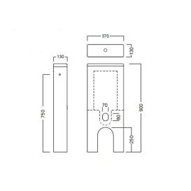 Зливний бачок для унітазу Hatria Monolith санітарний фарфор білий 00Y0MK01
