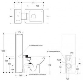 Сливной бачок для унитаза Kerasan Ego/Flo Unica приставной напольный белый 2481K1