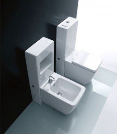 Сливной бачок для унитаза Kerasan Ego/Flo Unica приставной напольный белый 2481K1