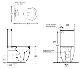 Сливной бачок для унитаза Kerasan Flo/Ego прямоугольный белый матовый 318130