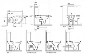 Сливной бачок для унитаза-компакт Kerasan Bit прямоугольный белый 448101