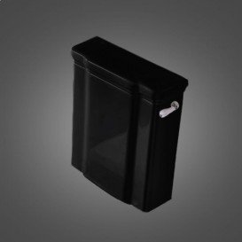 Зливний бачок для унітазу моноблок Kerasan Waldorf для управління бічною ручкою чорний глянсовий 417904