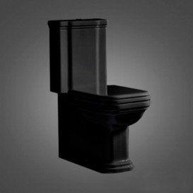 Сливной бачок для унитаза моноблок Kerasan Waldorf черный глянцевый 418104