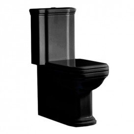 Сливной бачок для унитаза моноблок Kerasan Waldorf черный глянцевый 418104
