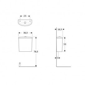 Зливний бачок для унітазу-компакта Geberit Selnova фарфор білий 500.268.01.1