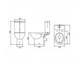 Зливний бачок для унітазу-компакту Kolo Freja Premium кераміка білий L7400000U
