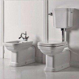 Зливний бачок для унітазу низький Kerasan Waldorf для управління бічною ручкою білий 418301