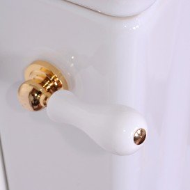 Зливний бачок для унітазу низький Kerasan Waldorf для управління бічною ручкою білий 418301