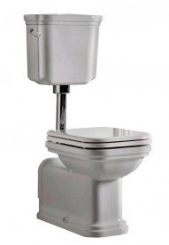 Зливний бачок для унітазу низький Kerasan Waldorf для управління бічною ручкою білий 418301