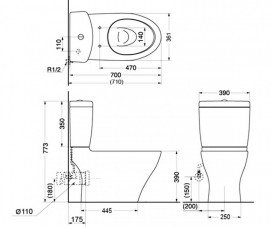 Зливний бачок для унітазу TOTO Le Blanc білий SW981B