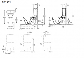 Зливний бачок для унітазу Villeroy & Boch Antheus санітарна кераміка альпійський білий CeramicPlus 571611R1
