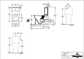 Зливний бачок для унітазу Villeroy & Boch O.Novo санітарна кераміка CeramicPlus альпійський білий 5760S1R1