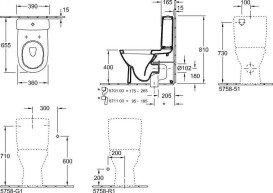 Сливной бачок для унитаза Villeroy & Boch O.Novo подвод воды снизу санитарная керамика альпийский белый 5788R101