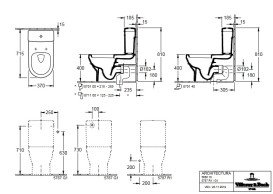 Зливний бачок для унітазу Villeroy & Boch Architectura санітарна кераміка альпійський білий 5787R101