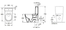 Сливной бачок для унитаза Villeroy & Boch Avento санитарная керамика CeramicPlus каменный белый 775811RW