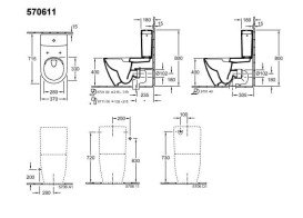 Зливний бачок для унітазу Villeroy & Boch Subway 2.0 санітарна кераміка CeramicPlus альпійський білий 570611R1