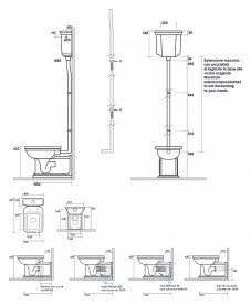 Зливний бачок для унітазу високий Kerasan Waldorf без верхньої кришки білий 418001