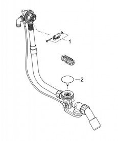 Зливний гарнітур для ванни Grohe Talentofill з сифоном і зливний дугою білий 28991000