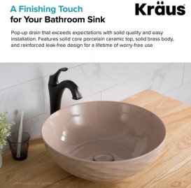 Сливной клапан для раковины Kraus бежевый PU-20GBE