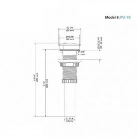 Сливной клапан для раковины Kraus латунь хром PU-10CH