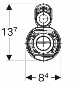 Сливной клапан Geberit Impuls тип 290 двойной смыв хром глянцевый 282.303.21.2