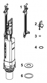 Сливной клапан TECE A3 для сливного бачка Octa 8 см 9820224