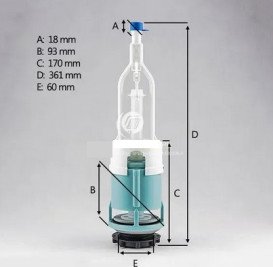 Сливной механизм бачка унитаза Roca AH0003300R