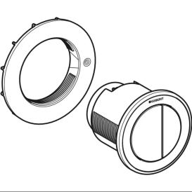 Зливний механізм дистанційного керування змиву Geberit пневматичний пластик матовий хром 116.057.JQ.1
