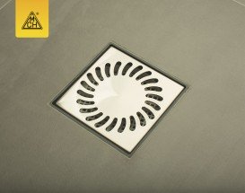 Сливной трап для балконов и террас МСН боковой сток с решеткой 382A