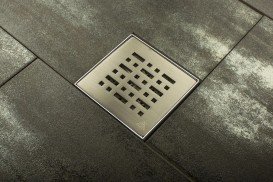 Зливний трап для балконів і терас МСН бічний стік з дизайнерської гратами Фокус F 381 NA