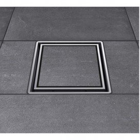 Сливной трап для душа Aco ShowerPoint верхняя часть 149х149 с фланцем под плитку пластик 5141.31.00