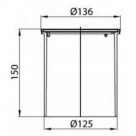 Зливний трап для душу ACO ShowerPoint верхня частина d136 мм без фланця для круглої решітки пластик 5141.46.00